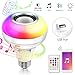 Produktbild Haofy Musik Glühbirne E27 Bluetooth Lautsprecher RGB LED Smart Farbwechsel Lampe, Lautsprecher Birne Dimmbare mit Fernbedienung und usb Port für Schlafzimmer, Schrank, Bar, Party, Zuhause, Hotel Deko