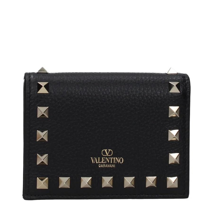 Valantino Garavani Women's Rockstud Leather Wallet (Black)