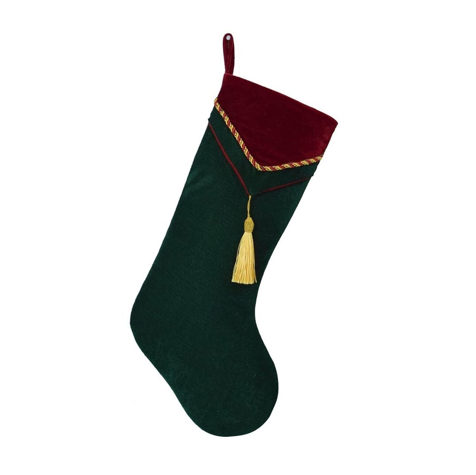 ZZSRJ Rote dekorative Socken Weihnachtssocken, Weihnachten, Heimtextilien (Color : Green, Size : 10 * 19in)