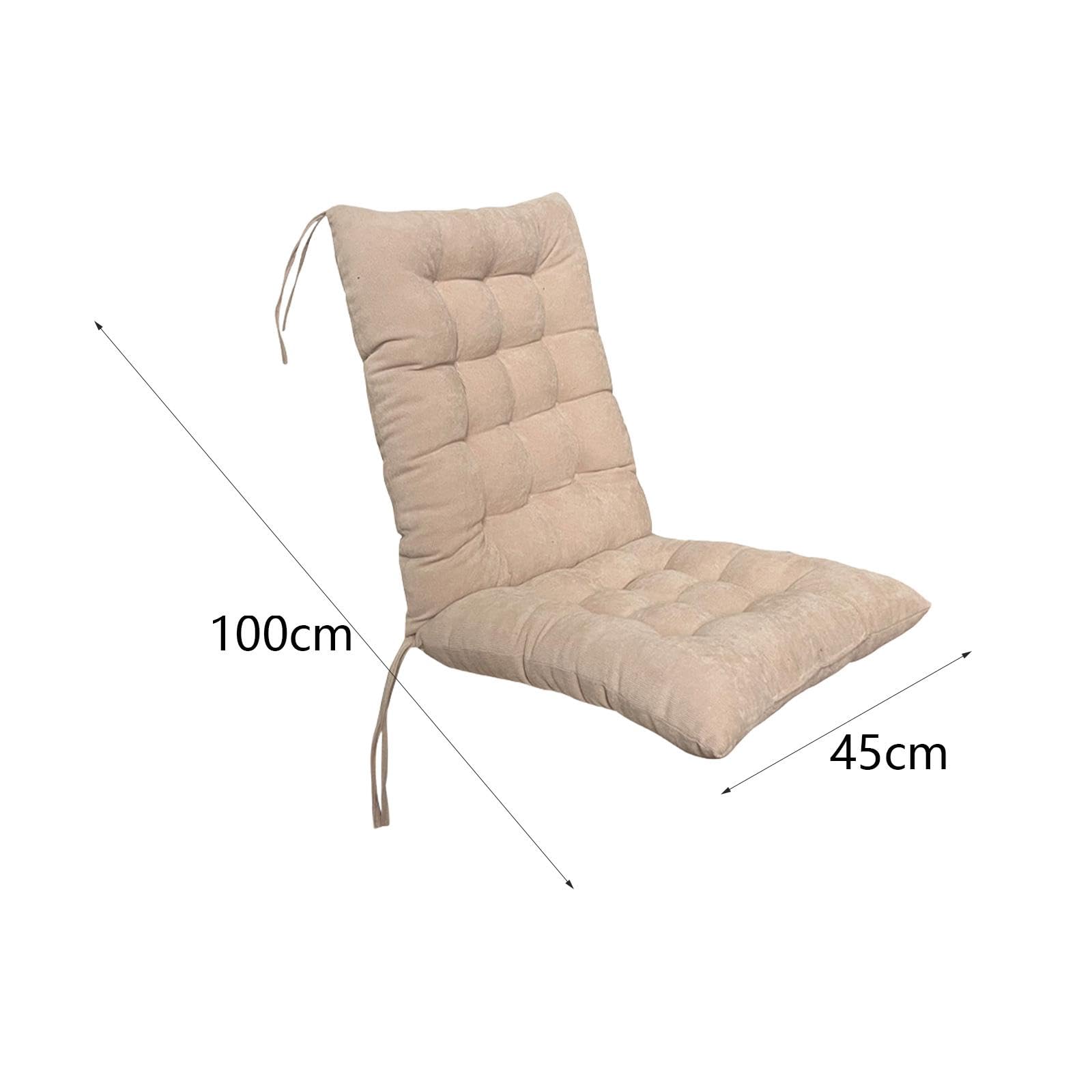 Baoblaze Esszimmerstuhlkissen, Sitzpolster, hohe Rückenlehne, mit Bändern, Stuhlpolster, Schaukelstuhlkissen für Küche, Esszimmer, Bürostuhl, Innenbereich, Kamel