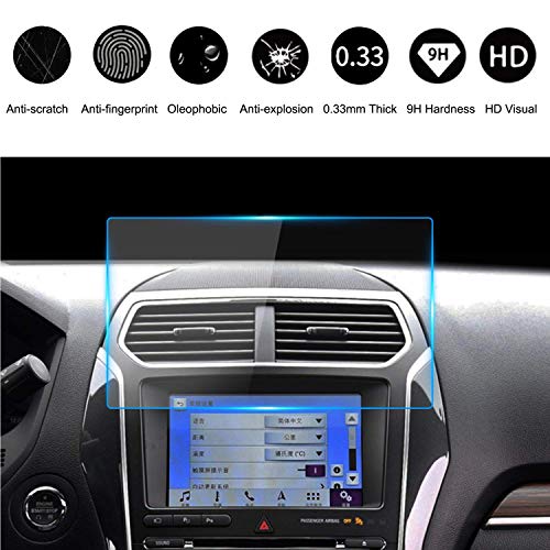 Compatible with 2013-2020 Ford Tempered Glass Screen Protector 8 Inch, HeyMoly 9H Car