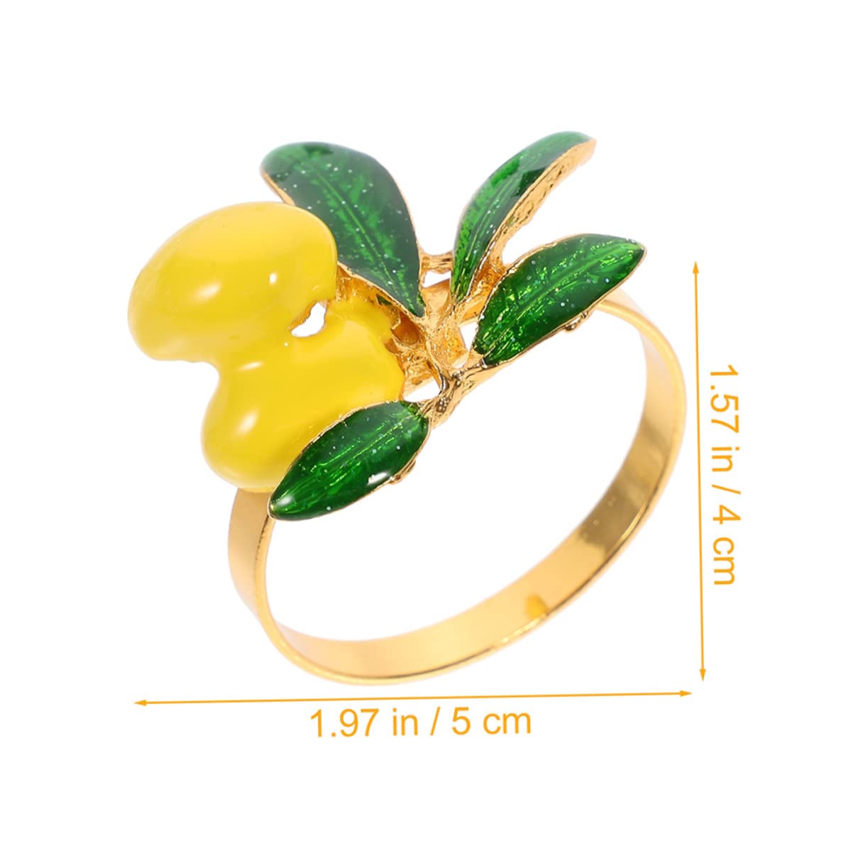 Cabilock 4 Set Portatovaglioli Al Decorazione Casa Home Decoration Festina Ospiti El Party Porta Titolari Portatovaglioli Domestici Portatovagliolo Metallo Yellow 6 Pezzi * 4