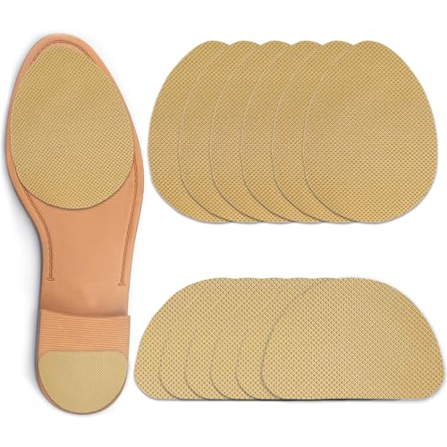 Gummisohlen zum Aufkleben, 12 Stück Anti Rutsch Sohle Pads Schuhe Rutschfeste Selbstklebende Schuhe Pads für Schuhsohlen