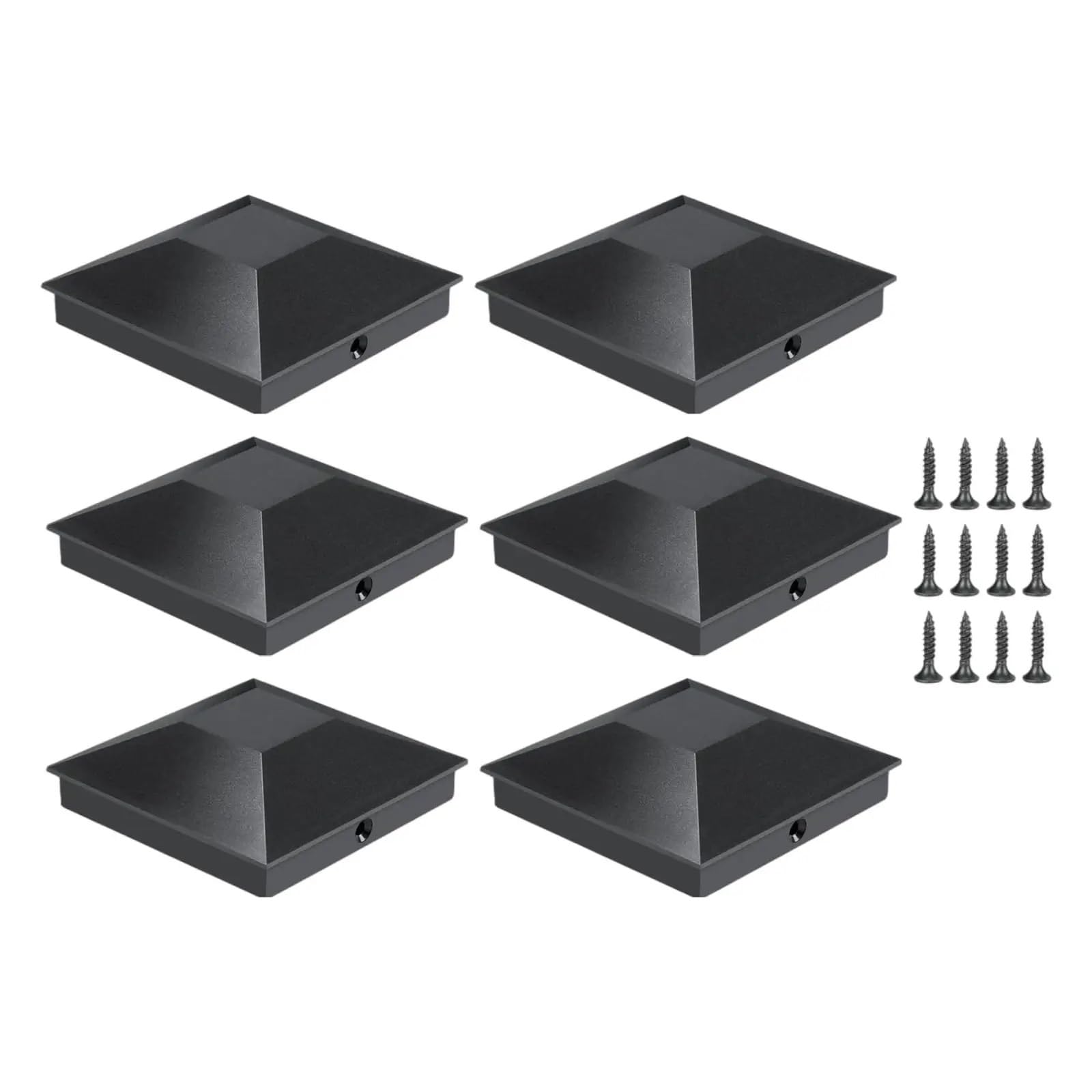Mwahju One Color 6 Pcs Pyramid Post Caps Covers For Fences