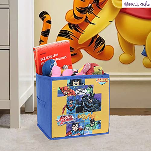 Image of PrettyKrafts Superman Toys Organizer Storage Box for Kids,Small (Pack of 1) Blue