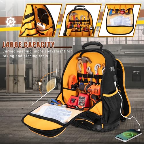 Marscamd Tool Backpack with Hard Bottom