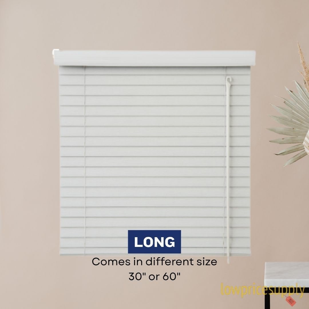 3 Pack 30" or 60" Universal Window Blind Wand Replacement Parts, Window Blind Hook, Mini Blinds Wand, Blackout Roller Shades Wand, Room Darkening Horizontal Window Blinds Wand (White, 60 inch)