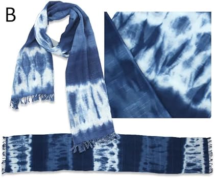 購入者様お決まりです　インドコットン　藍染めのマフラー　ストール Amazon | 阿波藍染め 通年用 マフラー コットン100% 日本製 ストール