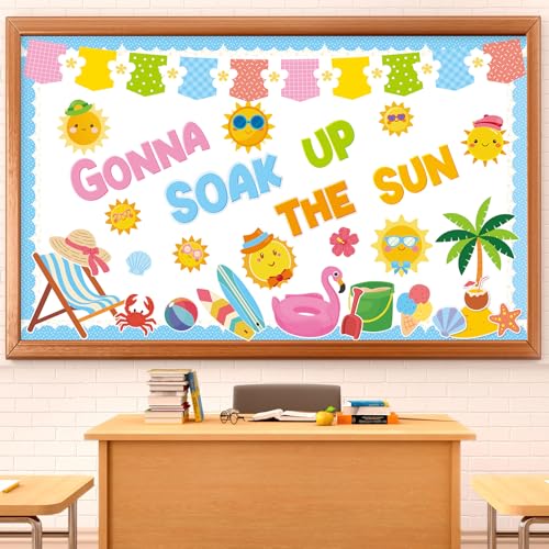 Summer Sun Bulletin Board Decoration Set Gonna Soak Up The Sun...