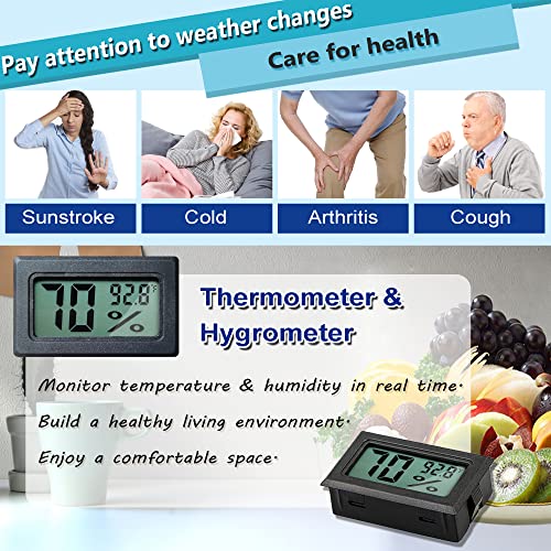 Newlight66 Humidity Gauge,Newlight66 Digital Hygrometer Indoor Outdoor Hygrometer Thermometer thumb #4