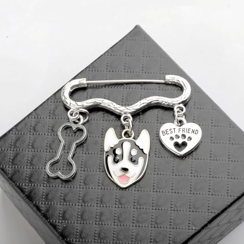 CENWA Husky Jewelry Dog Lover Gifts Husky Owner Husky Gifts Husky Charm Brooch Pin3