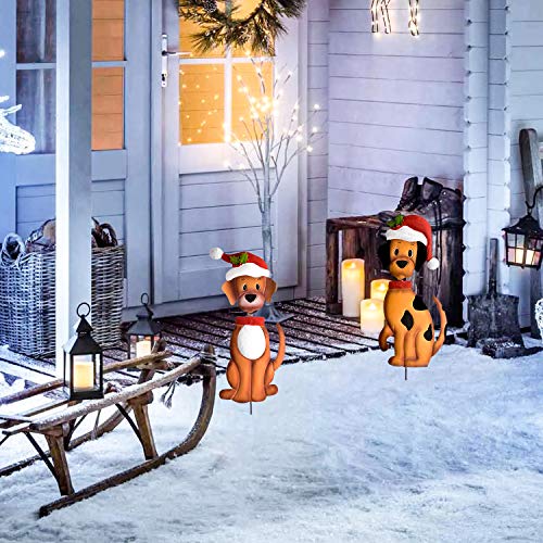 YQing 2 decorazioni natalizie per cortile, 66 cm