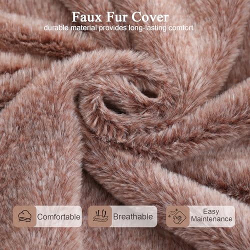 COMAX 4-in-1 Futon Sofa Bed, Queen Size Foldable Couch with L-Shaped Armrests, Convertible Sleeper Chair Bed, Comfortable Lounge Mattress for Living Room and Bedroom, Snow Brown