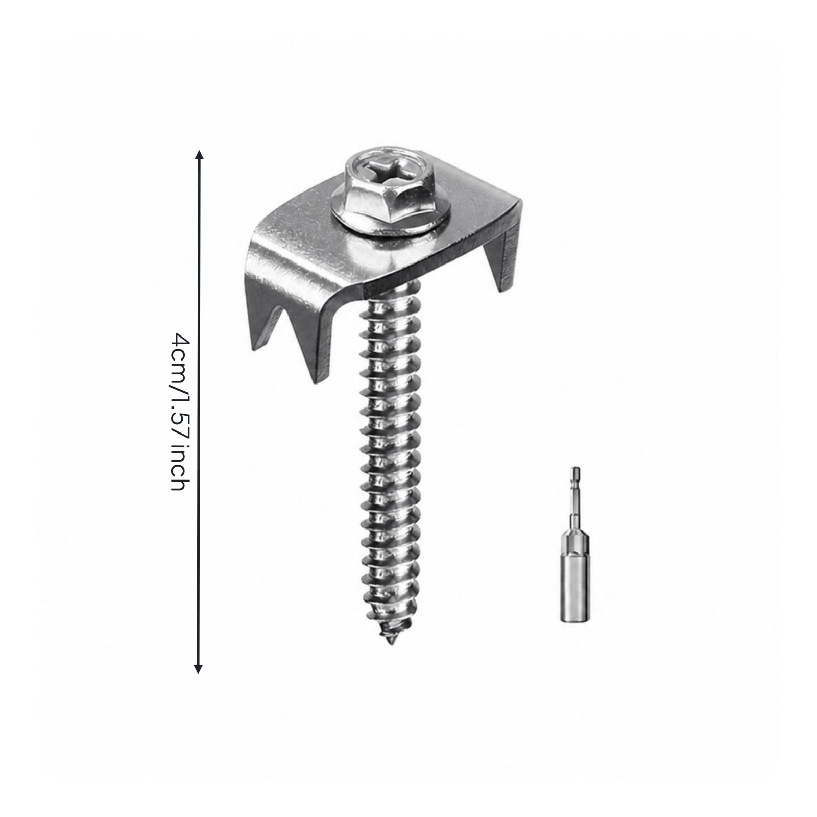 harayaa 50 Piezas Fijador Cerca con Tornillo con Filete Autorroscante Fijador Cerca Adaptador Hexagonal Versátil para Granjas