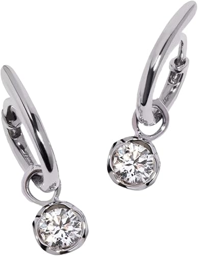 Annoushka, Whoopsie Daisy Pendientes de aro con diamante y forma del número 6