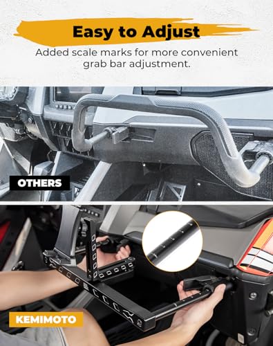 Image of KEMIMOTO Electronic Device Mounts with Grab Bar, UTV Device Holder | 6061 Billet Aluminum, Electronic Phone Tablet, GPS Mount, Compatible with Polaris RZR PRO XP /XP4 2022-2023 RZR PRO R /Turbo R