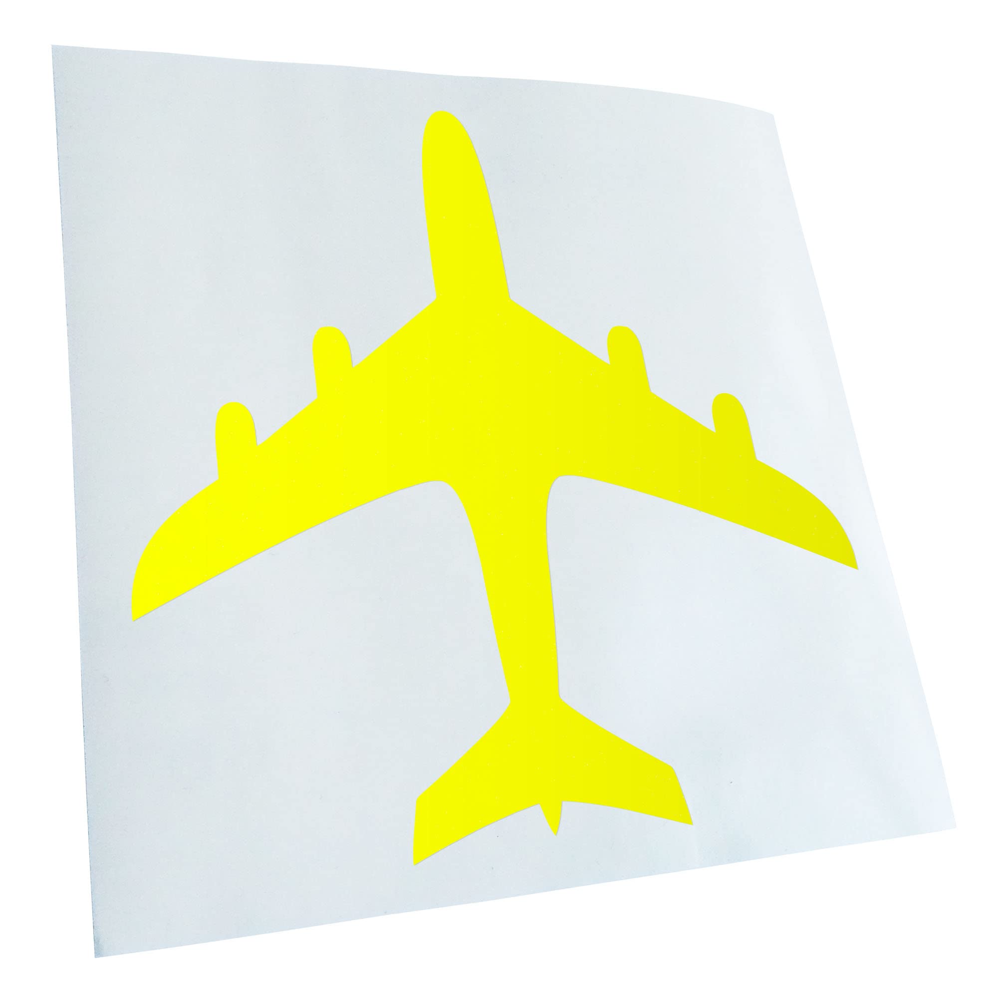 Kiwistar - Car Sticker - Neon Yellow - 11 x 11 cm Aeroplane Sticker for Car, Laptop, Bicycle, Truck, Motorcycle, Multicoloured JDM Decal Racing