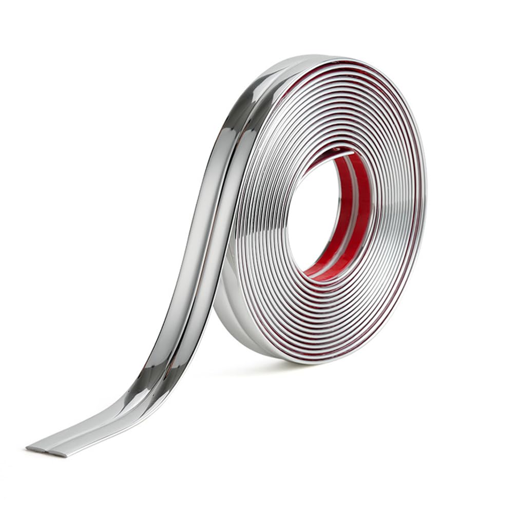 3M 10FT Flexible Peel & Stick Wall Trim, Inside & Outside Corner Trim, Wall Guard Edge Protector for Ceiling, Window & Table (Silver)