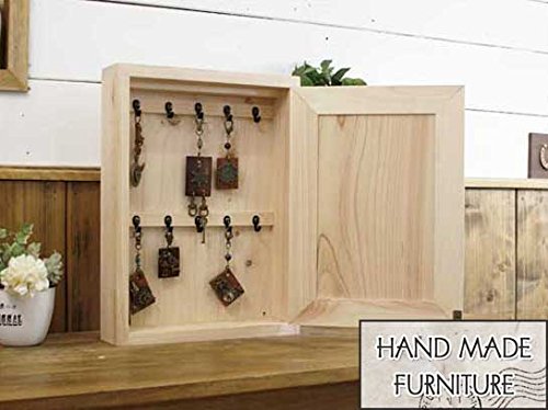 Amazon.co.jp: キーボックス 無塗装白木 30×7×40cm アイアン取っ手