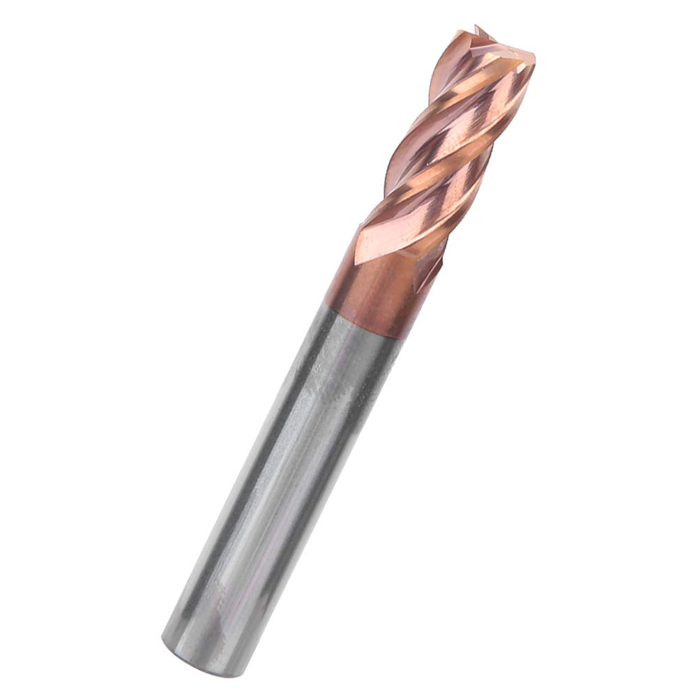 Juego de brocas de molino de extremo, juego de molino de extremo de bronce, múltiples nano-revestidas 55HRC 4 flautas fresadoras 8x3Cx8Dx50L (1 unidad)