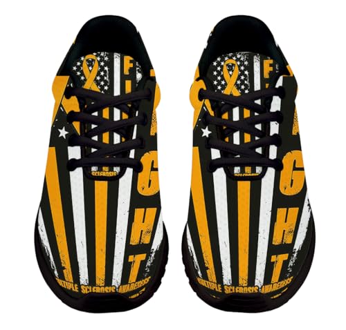 Multiple Sclerosis Awareness Shoes for Women Men Trail Running Casual Fashion Sneakers Slip-on Tennis Shoes2