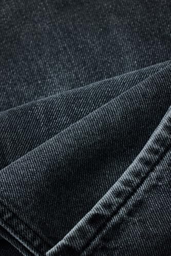 Image of SNITCH Men Casual Jeans | Relaxed Fit Straight Leg Washed Pattern & Drawstring Closure | 100% Cotton Denim Fabric for All Day Comfort & Everyday Wear