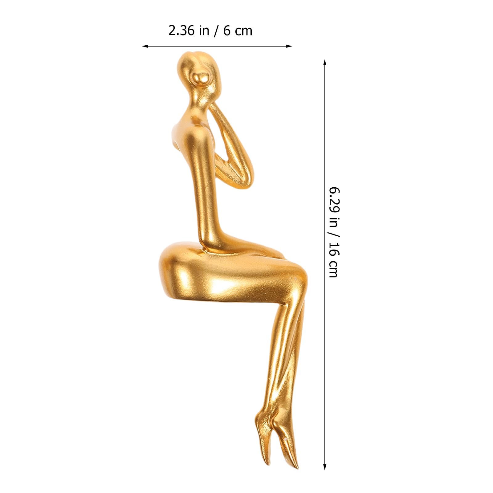 Artibetter 3 Stück Gold Thinker Statuen – Abstrakte Harz Skulpturen Für Deko Zu Hause & Büro