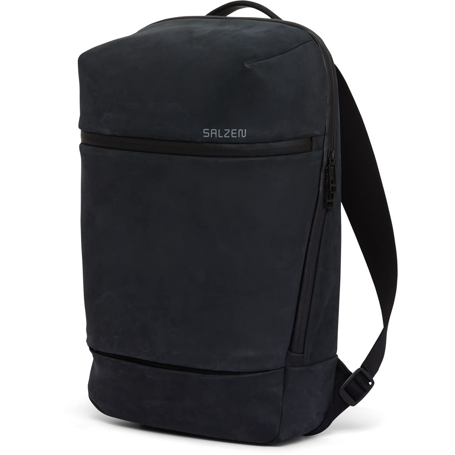 Salzen Savvy Rucksack aus Nubukleder in der Farbe Schwarz, mit