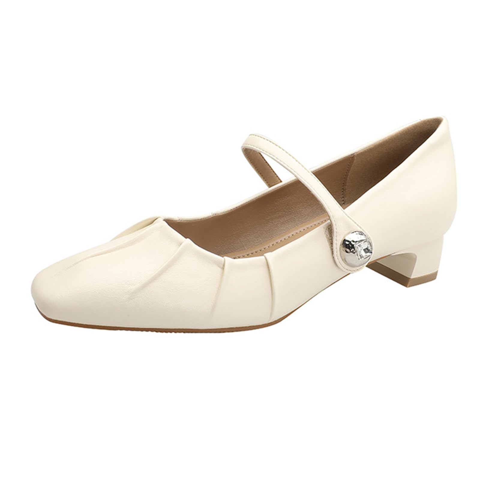 Mary  Elphie II iridescent leather mary jane shoes in Powder Pink