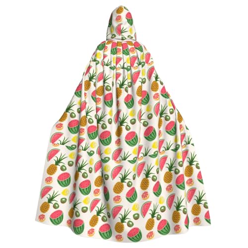 WYCZHY Capa de disfraz de larpa de frutas tropicales para adultos, capa medieval para festival renacentista, ropa gótica