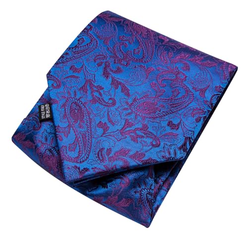 Image of Dubulle Paisley Floral Ascot for Men Self Tie Mens Cravat and Pocket Square Cufflinks Wedding