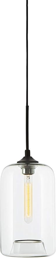 AAOTE Hanglamp Dia 7" Industriële Glazen Lampenkap Plafondlamp Armatuur Bolvormige Kroonluchter Verlichting voor Keuken Woonkamer (Lamp niet inbegrepen) (Rood)