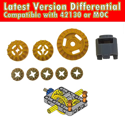 Image of SEEMEY Lastest Differential (2022 Version) Gear and Axle Parts Set Compatible with Lego Technic Parts, DIY moc Gears Chain lnks Pins Axles Differential Assortment 123Pcs Pack (Random Color)