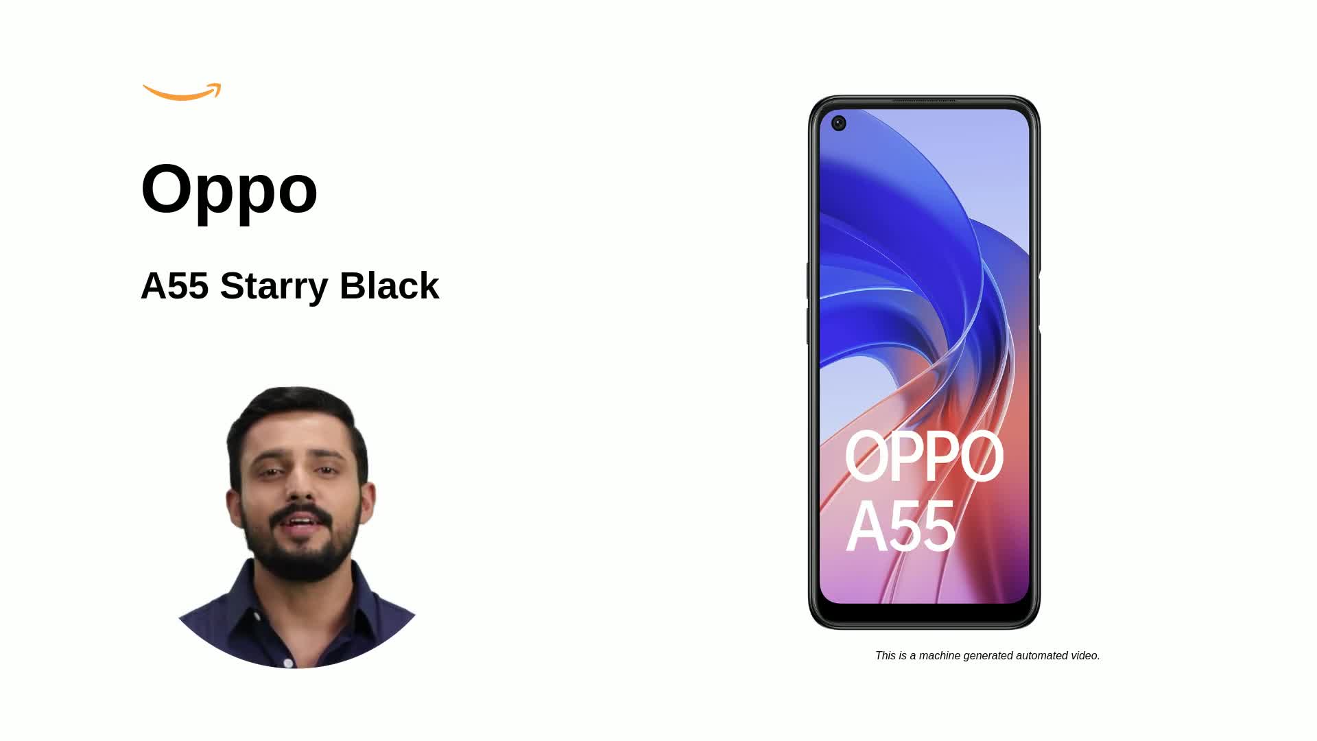 Oppo A55 (Starry Black, 4GB RAM, 64GB Storage) with No Cost EMI