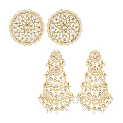 Image of Peora Traditional Indian Earrings Set Jewellery Gift for Women Girls
