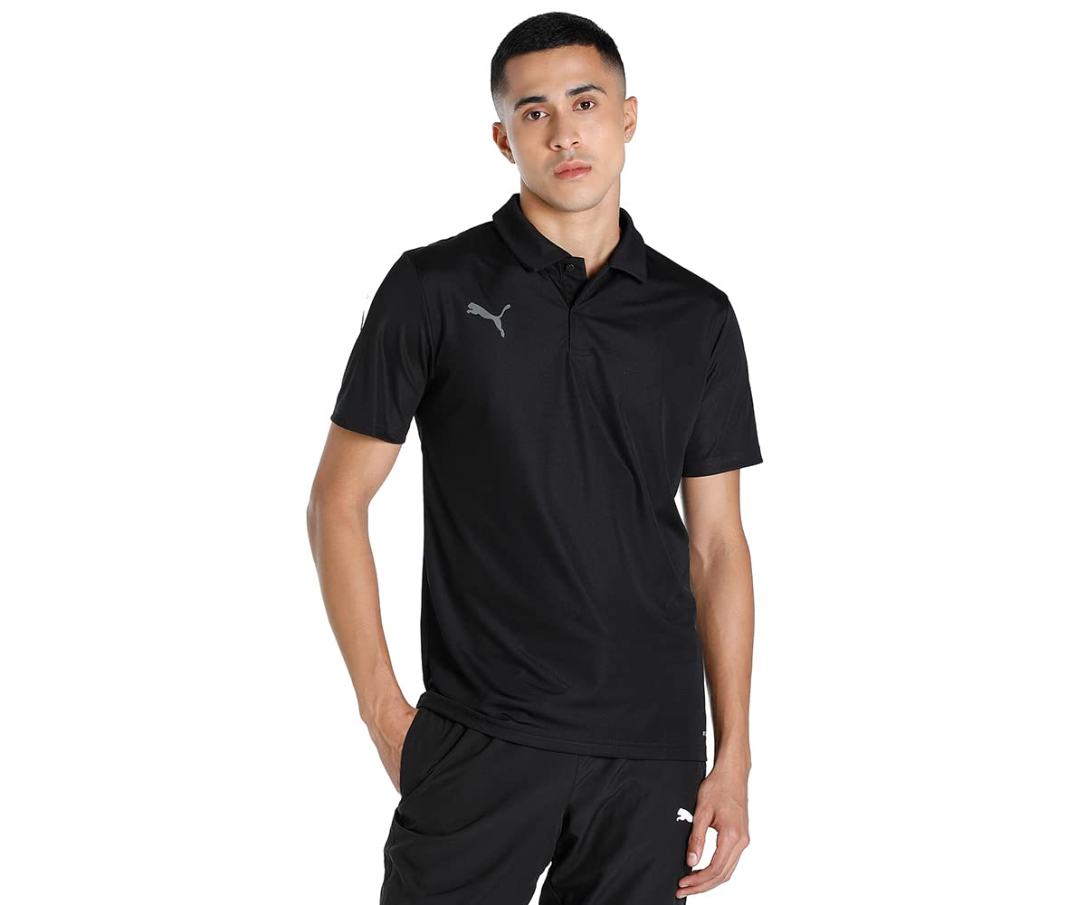 PUMA Mens Teamliga Sideline Polo Shirt, Puma Black-puma White, 3XL EU
