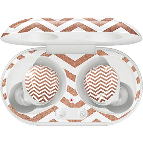 Skinit Decal Audio Skin Compatible with Galaxy Buds+ - Officially Licensed Originally Designed Rose Gold Chevron Design