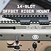 Monstrum Shrapnel Offset Picatinny Riser Mount with Recoil Stop Base | 14 Slot 5 inch | High Profile