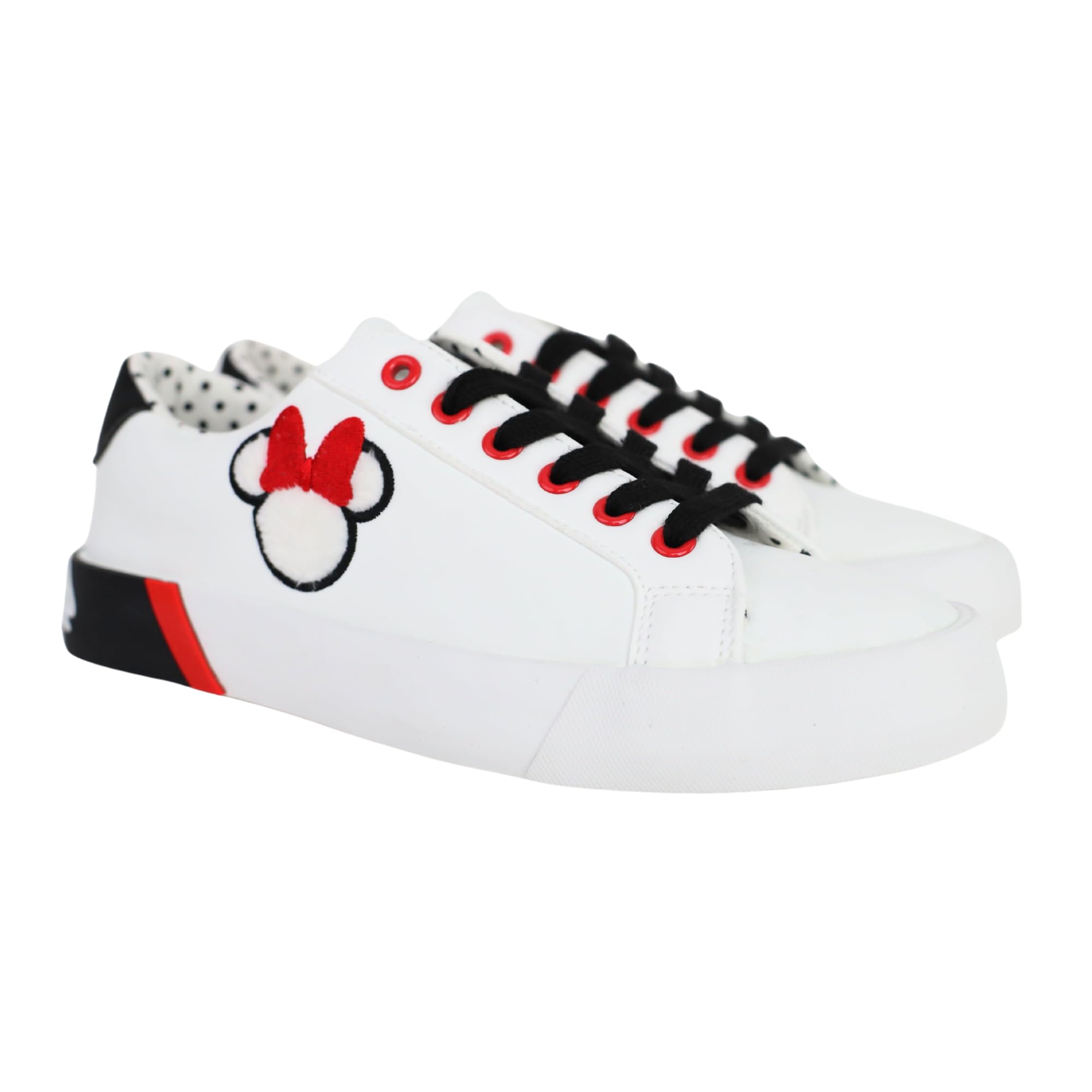Minnie Mouse Womens Sneakers Low Court Lace Up