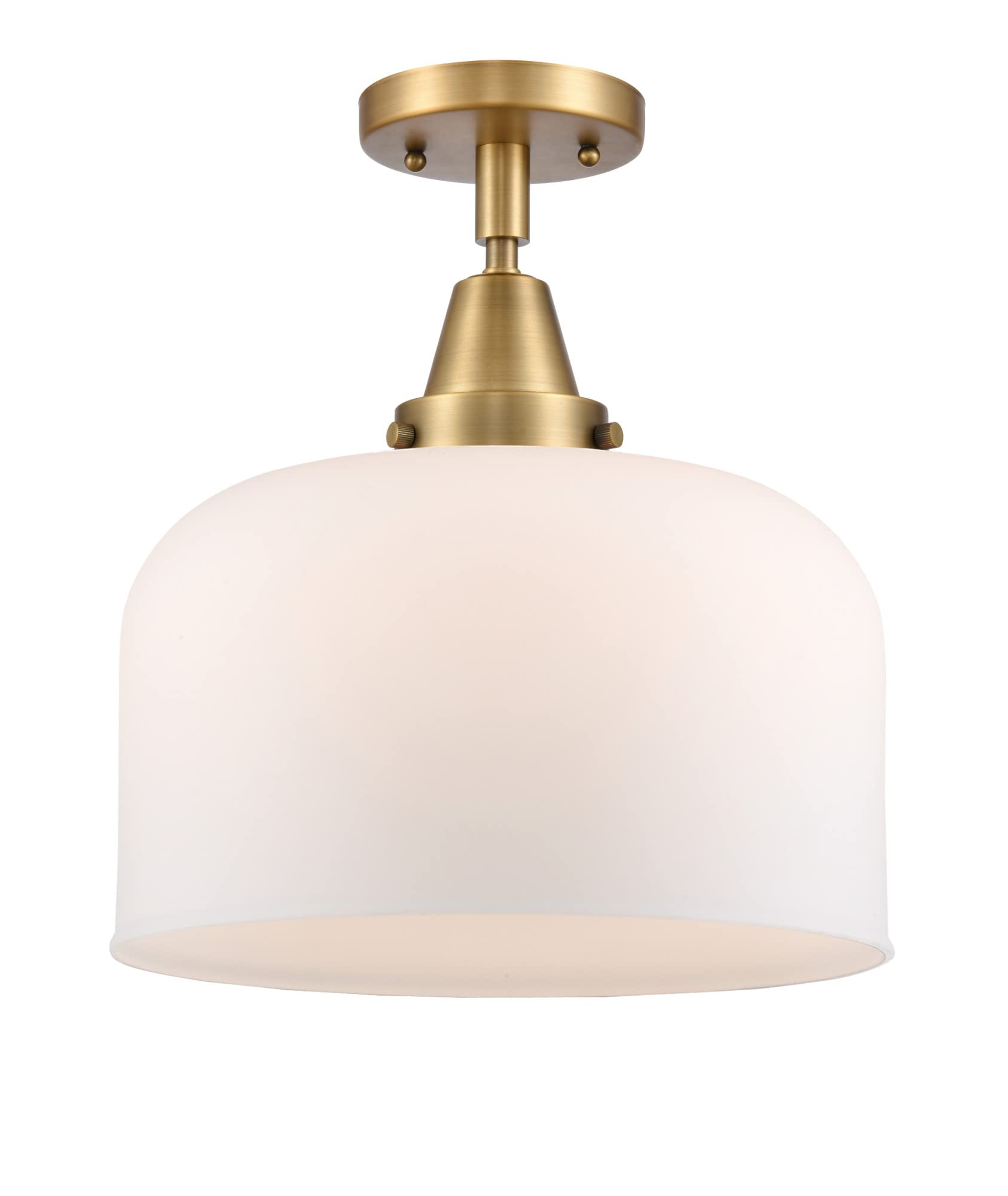 Innovations 447-1C-BB-G71-L One Light Flush Mount from Franklin Restoration Collection , White