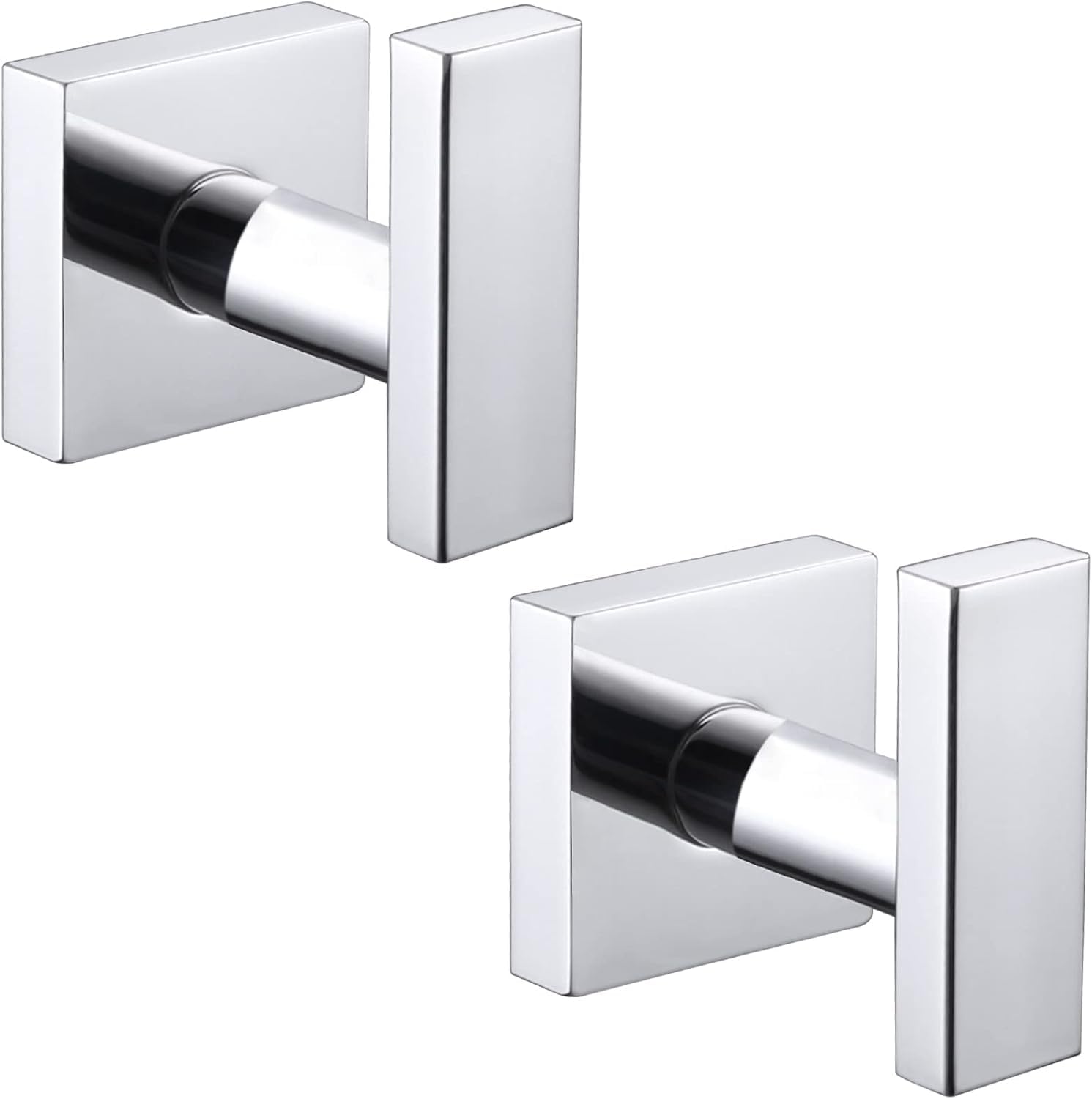 ALTPWJWDoor Hooks,2 Pack Stainless Steel Towel Hooks for Bathrooms Screw in Coat Robe Hook(Chrome)