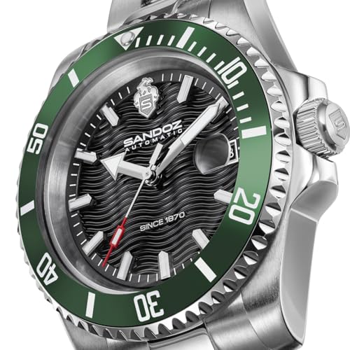 Image of SANDOZ Chanet Premium Embossed Dial Automatic Watch for Men - SZWGL0001202
