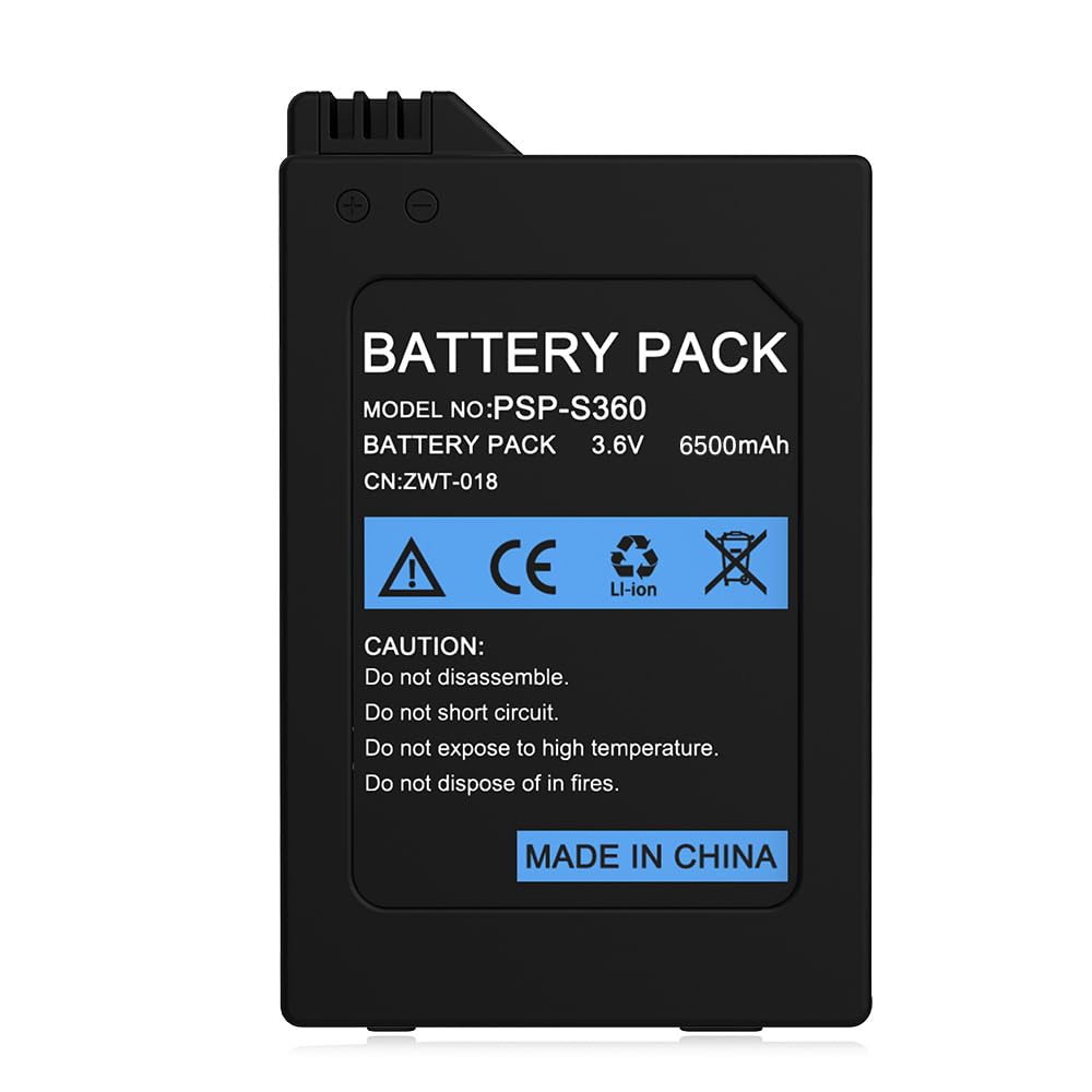 6500mAh Ad Alta Capacità 3.6V Litio ION Batteria Ricaricabile di Ricambio per Sony PSP 2000/PSP-3000 Console (Non per PSP-1000)