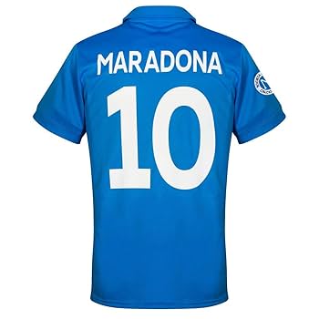 NR Napoli Home Reproduction Retro Maradona 10 Jersey 1987