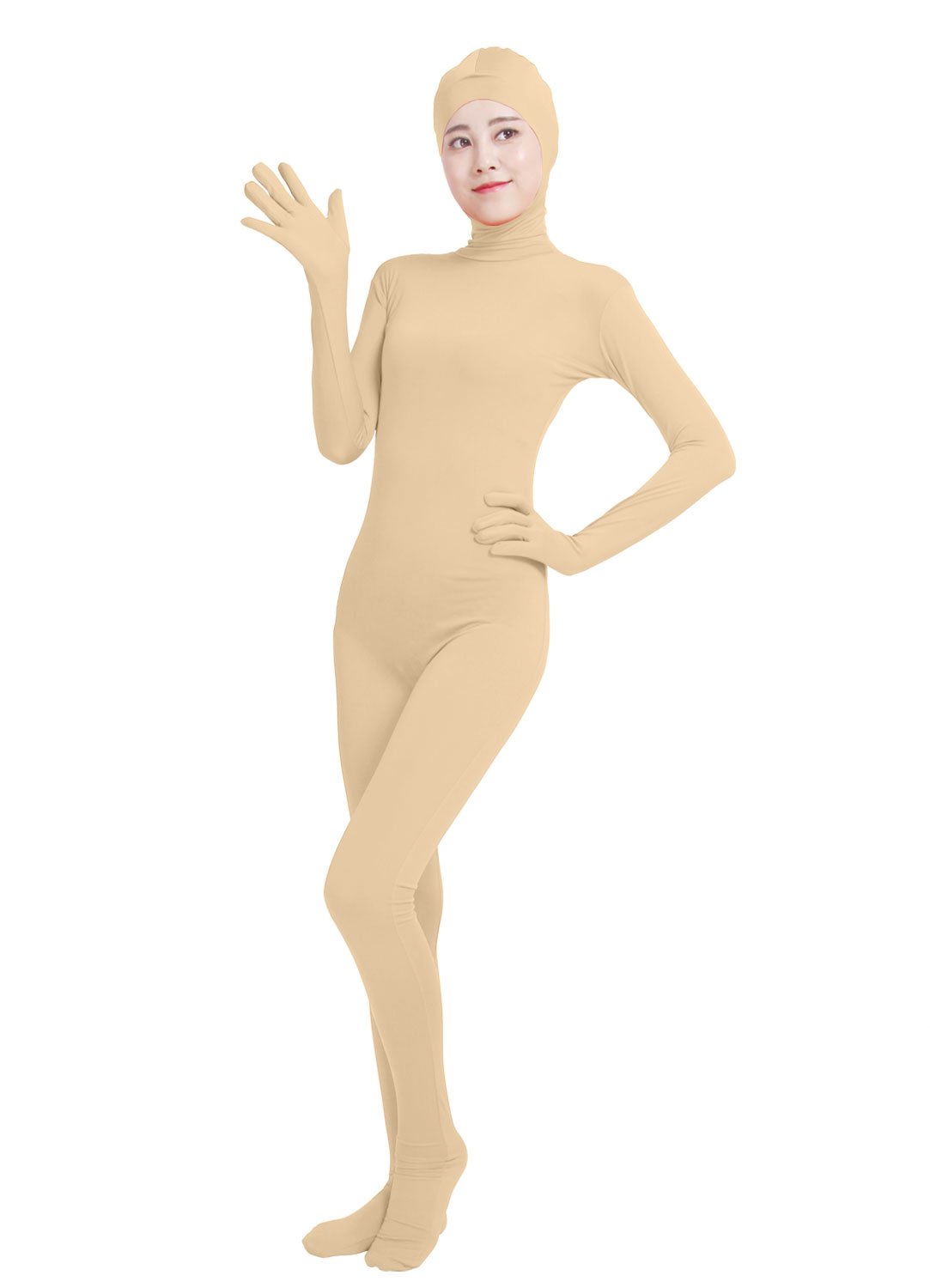 HSEMLIOE Women Open Face Spandex Skin Tight Zentai Stretch Halloween Costume — image 1