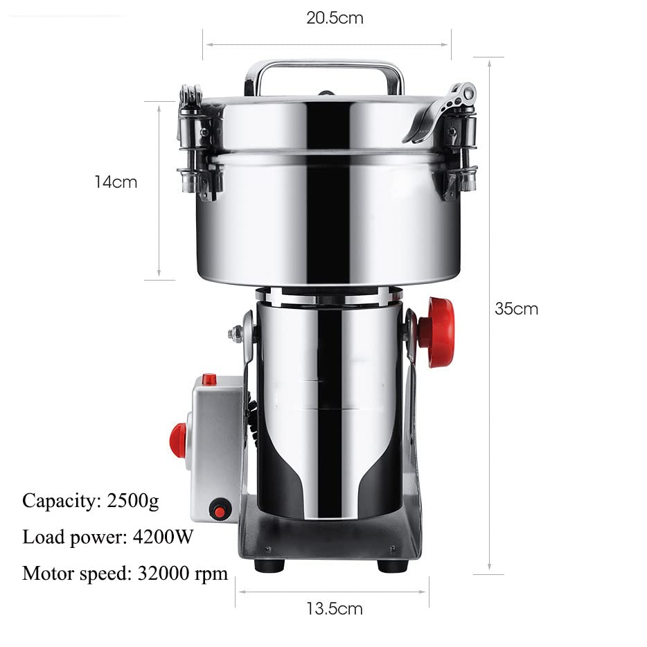 VEVOR Draagbare graanmolen, 700 g, slijpmachine, 2500 W