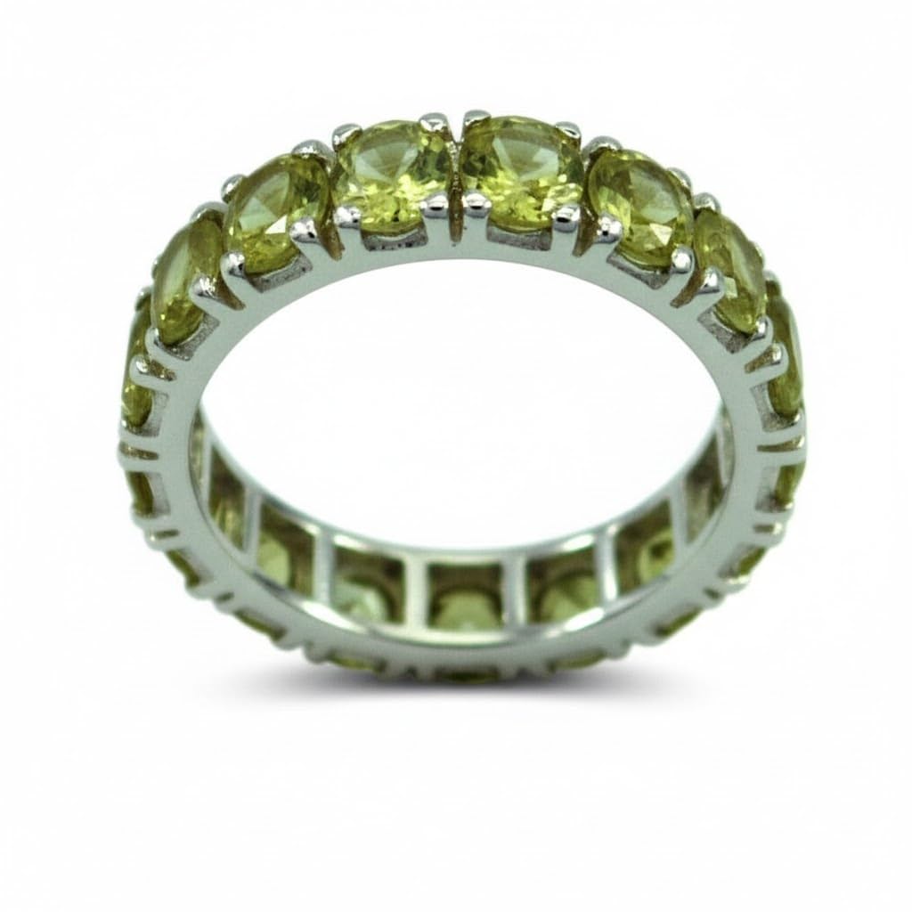 55Carat Choose Your Color Natural Gemstone Sterling Silver Band Ring Birthstone Friendship Love Size 5-13