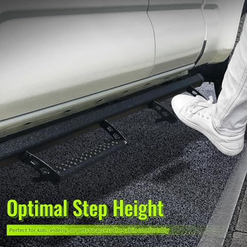 Estribos laterales acero inoxidable negro para Toyota Tundra miniatura 4