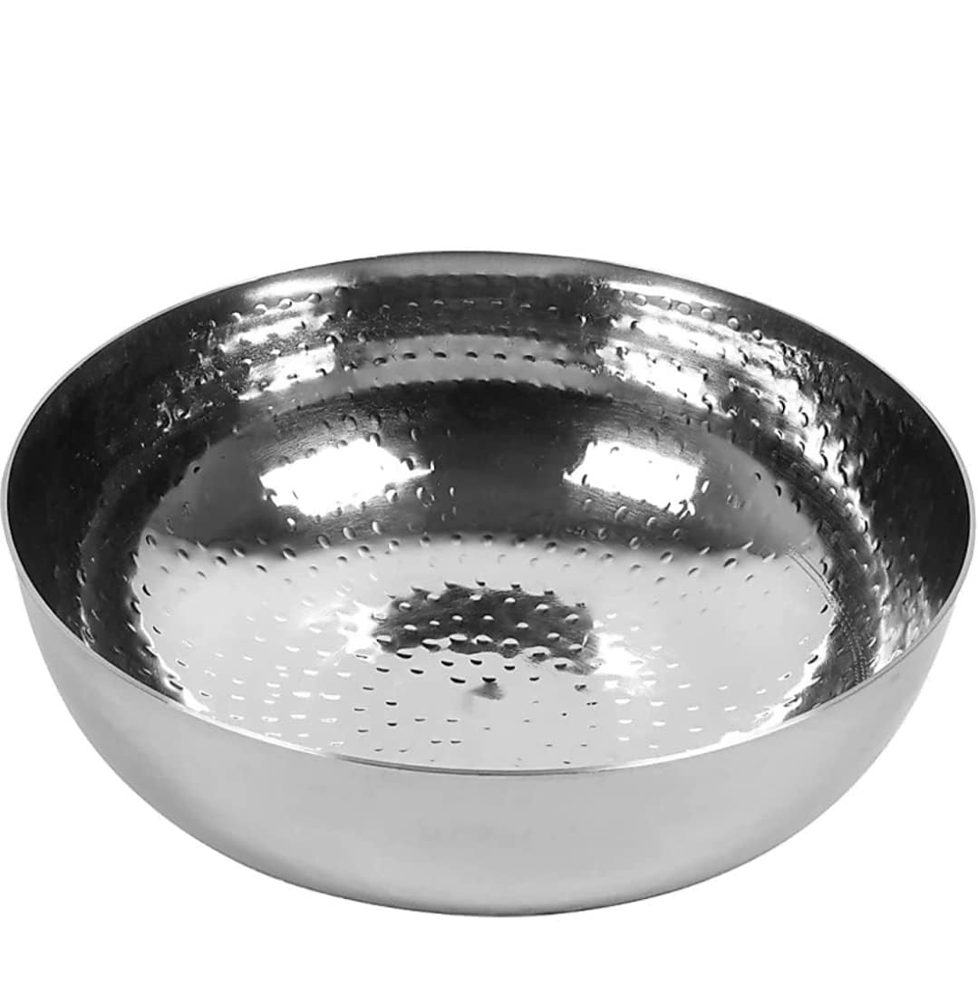 KC Sandwich Bottom Heavy Guage Stainless Steel Hammered Tasla, Without Handle Kadhai Cookware(2500 ML) KC Sandwich Bottom Heavy Guage Stainless Steel Hammered Tasla, Without Handle Kadhai Cookware(2500 ML)
