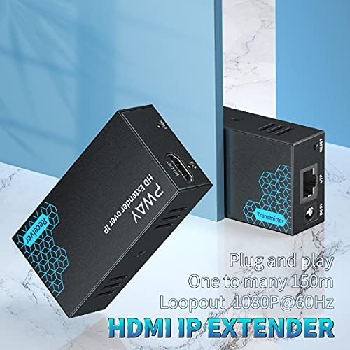PW-DT236 HDMI Extender over IP 150m/492ft 150m Transmission via Cat5e/6/7/8 Network Cable Support Local Loopout and 1 to Multiple Transmission Through the Network Switch